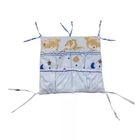 Mama Kiddies Sofie Dreams zsebes tároló macis mintával kék színben - classic edition