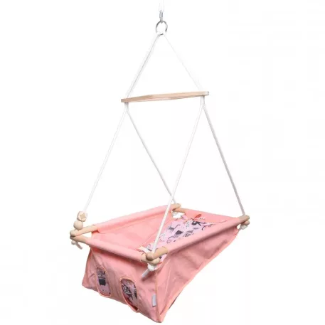 Incababy babahinta pink színben macskás mintával