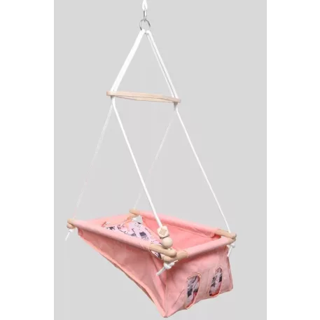 Incababy babahinta pink színben macskás mintával