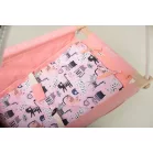 Incababy babahinta pink színben macskás mintával