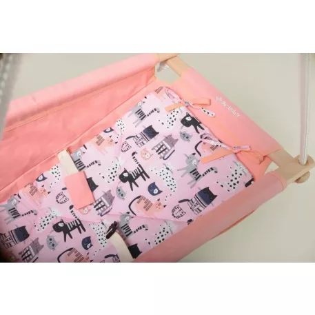 Incababy babahinta pink színben macskás mintával