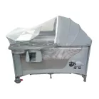 Mama Kiddies Sweet Dreams multifunkciós utazóágy szürke színben bárány mintával