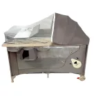 Mama Kiddies Sweet Dreams multifunkciós utazóágy barna színben macis mintával