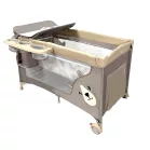 Mama Kiddies Sweet Dreams multifunkciós utazóágy barna színben macis mintával