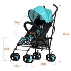 Mama Kiddies Mignon full extra športový kočík skladateľný na dáždnik v zelenej farbe + darček