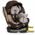 ISOFIX-es 360°-ban forgatható Mama Kiddies® iSize Capry biztonsági autósülés (40 -150 cm) bézs/barna színben + Ajándék