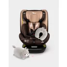 ISOFIX-es 360°-ban forgatható Mama Kiddies® iSize Capry biztonsági autósülés (40 -150 cm) bézs/barna színben + Ajándék
