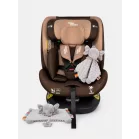ISOFIX-es 360°-ban forgatható Mama Kiddies® iSize Capry biztonsági autósülés (40 -150 cm) bézs/barna színben + Ajándék
