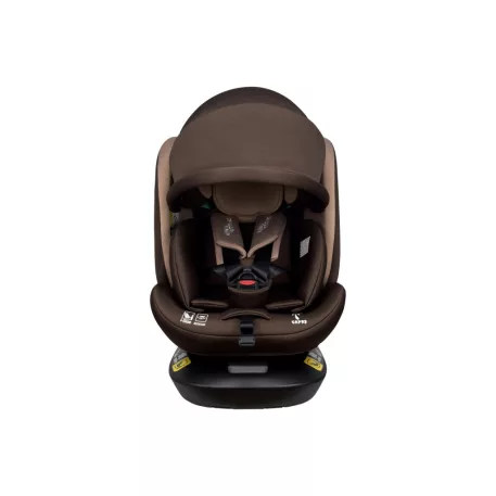ISOFIX-es 360°-ban forgatható Mama Kiddies® iSize Capry biztonsági autósülés (40 -150 cm) bézs/barna színben + Ajándék