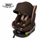 ISOFIX-es 360°-ban forgatható Mama Kiddies® iSize Capry biztonsági autósülés (40 -150 cm) bézs/barna színben + Ajándék