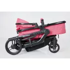 Detský kombinovaný kočík Mama Kiddies Moon Pink: 2 v1 s doplnkami v ružovej farbe