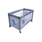 Baby Mix sivá cestovná postieľka s modrým delfínom + darček sieťka proti hmyzu