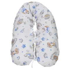   Pille szoptatós baba-mama párna - szivárványos, koalás mintával-fiús