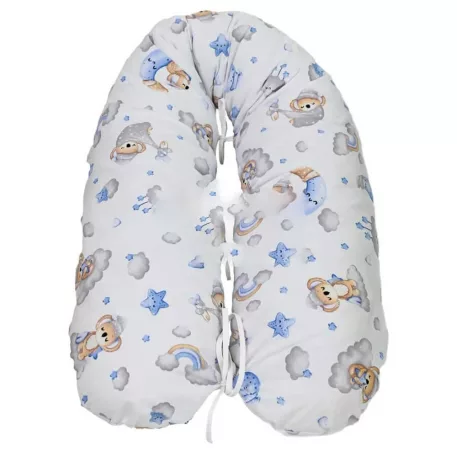 Pille szoptatós baba-mama párna - szivárványos, koalás mintával-fiús