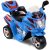 Trojkolesová elektrická športová motorka v modro-čiernej farbe 