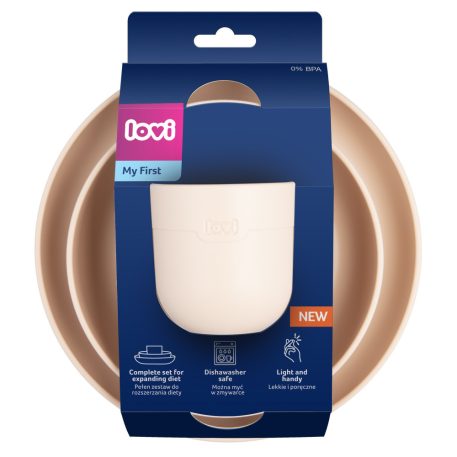 LOVI Tányér szett pohárral 3db N