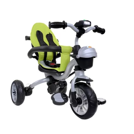 FUN BIKE háromkerekű full extrás multifunkciós tricikli - zöld színben