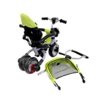 FUN BIKE háromkerekű full extrás multifunkciós tricikli - zöld színben