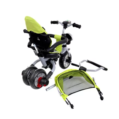 FUN BIKE háromkerekű full extrás multifunkciós tricikli - zöld színben