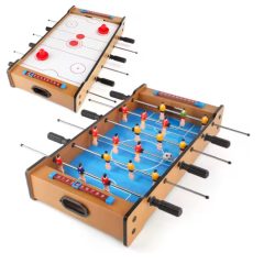 Mama Kiddies 2 az 1-ben fa asztali foci és léghoki