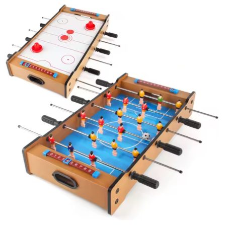 Mama Kiddies 2 az 1-ben fa asztali foci és léghoki