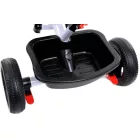 FunFit Kids Twist tricikli tolókarral és lábtartóval szürke színben (360°-ban forgatható ülés)