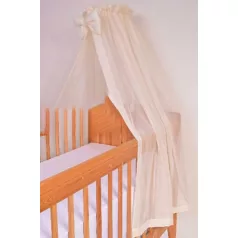 Voile Baldachin Függöny Kiságyhoz – Ekrű, 290×140 cm