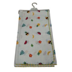 Textilpelenka anyagú kifogó/takaró 77x78 cm - gyümölcs