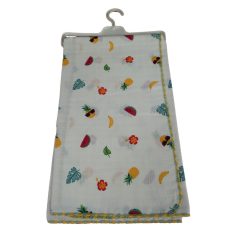 Textilpelenka anyagú kifogó/takaró 77x78 cm - gyümölcs