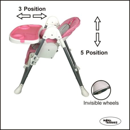 Mama Kiddies ProComfort NewLine rózsaszín angyalka mintás multifunkciós etetőszék + Ajándék