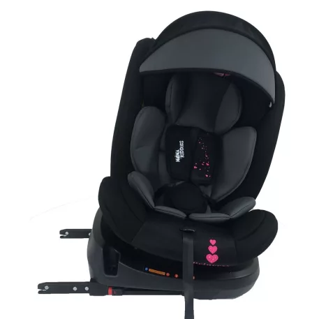 ISOFIX-es 360°-ban forgatható Mama Kiddies Rolling Safari biztonsági autósülés (0-36 kg) Princess mintával + ajándékok