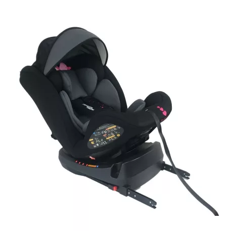 ISOFIX-es 360°-ban forgatható Mama Kiddies Rolling Safari biztonsági autósülés (0-36 kg) Princess mintával + ajándékok