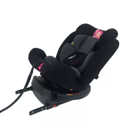 ISOFIX-es 360°-ban forgatható Mama Kiddies Rolling Safari biztonsági autósülés (0-36 kg) Princess mintával + ajándékok