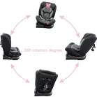 ISOFIX-es 360°-ban forgatható Mama Kiddies Rolling Safari biztonsági autósülés (0-36 kg) Princess mintával + ajándékok