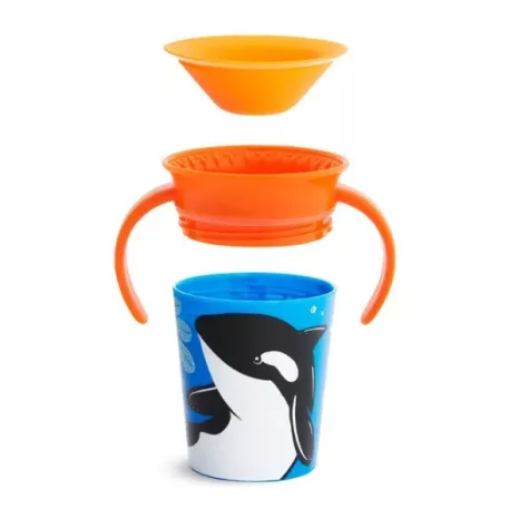 Munchkin Miracle 360 itatópohár 177 ml - Wild love orca