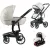 Mama Kiddies Icon 4az1-ben multifunkciós babakocsi bézs színben ISOFIX talppal