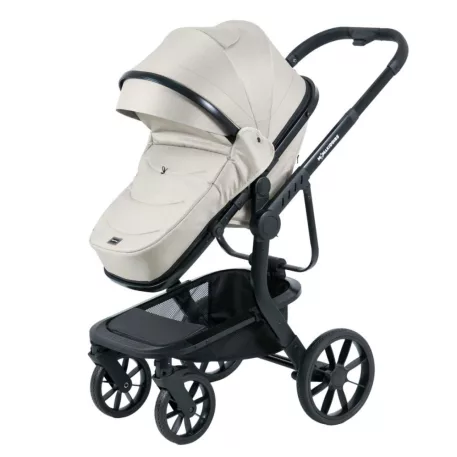 Mama Kiddies Icon bézs babakocsi sportüléssel, lábzsákkal