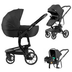   Mama Kiddies® Icon 3 az 1-ben multifunkciós babakocsi kiegészítőkkel fekete színben + Ajándék