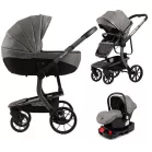 Mama Kiddies Icon 4az1-ben multifunkciós babakocsi szürke színben ISOFIX talppal