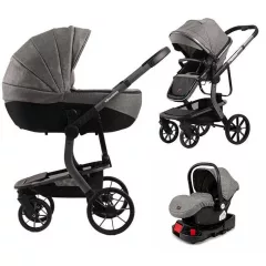 Mama Kiddies Icon 4az1-ben multifunkciós babakocsi szürke színben ISOFIX talppal