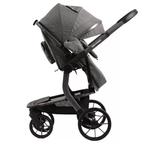 Mama Kiddies Icon szürke babakocsi sportüléssel, lábzsákkal