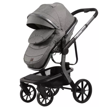 Mama Kiddies Icon szürke babakocsi sportüléssel, lábzsákkal