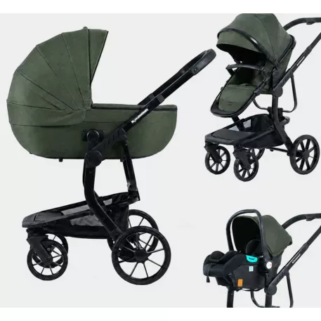 Mama Kiddies® Icon 3 az 1-ben multifunkciós babakocsi kiegészítőkkel zöld színben + Ajándék