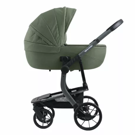 Mama Kiddies Icon zöld babakocsi mózeskosárral