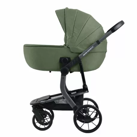 Mama Kiddies Icon zöld babakocsi mózeskosárral