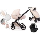 Mama Kiddies Stars 3az1-ben multifunkciós babakocsi Latte színben kiegészítőkkel +Ajándék