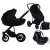 Mama Kiddies® Max 500 3 az 1-ben multifunkciós babakocsi fekete színben kiegészítőkkel + Ajándék