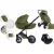 Mama Kiddies Max 500 3az1-ben multifunkciós babakocsi oliva színben kiegészítőkkel + Ajándék