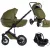 Mama Kiddies® Max 500 3 az 1-ben multifunkciós babakocsi oliva színben kiegészítőkkel + Ajándék