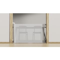   Mama Kiddies Rolling Safe kihúzható biztonsági kapu fehér színben